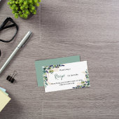 グリーンリーラベンダーレシピブライダルシャワー エンクロージャーカード