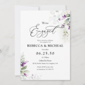 グリーンリーラベンダー婚約パーティ招待状 招待状 (正面)