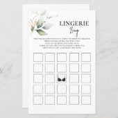 グリーンリーランジェリービンゴブライダルシャワーゲーム (正面/裏面)