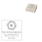 グリーンリーリースモノグラムファミリー差出人住所 ラバースタンプ (押印)