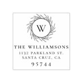 グリーンリーリースモノグラムファミリー差出人住所 ラバースタンプ (インプリント)