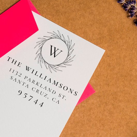 グリーンリーリースモノグラムファミリー差出人住所 ラバースタンプ