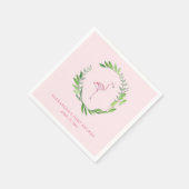 グリーンリーリース |ピンクフラミンゴ スタンダードカクテルナプキン (角)