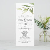 グリーンリーリーフのフローラミニマル結婚式 プログラム (スタンド正面)