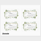 グリーンリーリーフスプレッド愛ではなくGermsハンドサニタイザー 長方形シール (シート)