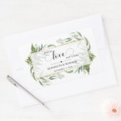 グリーンリーリーフスプレッド愛ではなくGermsハンドサニタイザー 長方形シール (封筒)