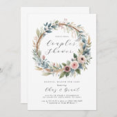 グリーンリーリーフバスケブライダルシャワー 招待状 (正面/裏面)