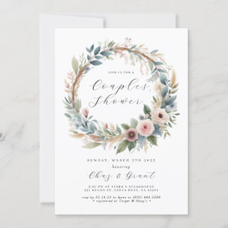 グリーンリーリーフバスケブライダルシャワー 招待状