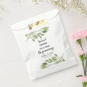 グリーンリーリーフ結婚式の引き出物バッグスウィートエンディング フェイバーバッグ (封をした状態)