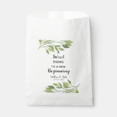 グリーンリーリーフ結婚式の引き出物バッグスウィートエンディング フェイバーバッグ (正面)