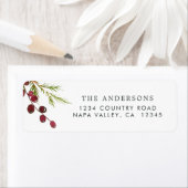 グリーンリーレッドベリーホリデイ差出人住所 ラベル (インサイチュ)