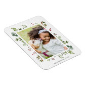 グリーンリーレッドベリーホリデーフォト マグネット (右側)