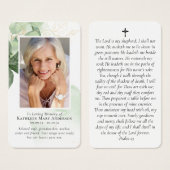 グリーンリー写真記念祈りの言葉カード (正面&裏面)