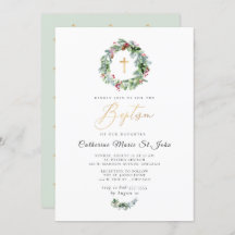 グリーンリー冬リースフェイク金ゴールド洗礼