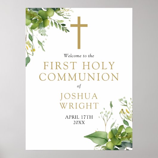 グリーンリー初の聖体拝領サイン ポスター (正面)