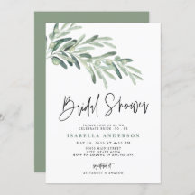 グリーンリー地中海のオリーブブランチブライダルシャワー