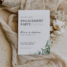 グリーンリー婚約パーティ結婚式招待状
