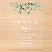 グリーンリー婚約パーティ アクリル招待状 (正面)
