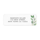 グリーンリー差出人住所 ラベル (正面)