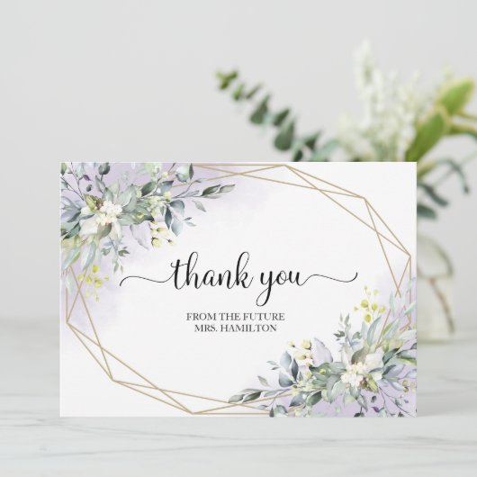 グリーンリー幾何ブライダルシャワーありがとう (スタンド正面)