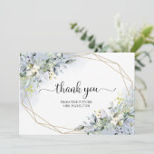 グリーンリー幾何学ブライダルシャワーサンキューポストカー (スタンド正面)