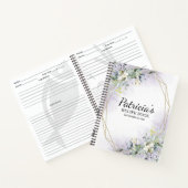 グリーンリー幾何学ブライダルシャワーレシピ本 ノートブック (内部)