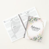 グリーンリー幾何学ブライダルシャワーレシピ本 ノートブック (内部)