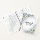 グリーンリー幾何学ブライダルシャワーレシピ本 ノートブック (内部)