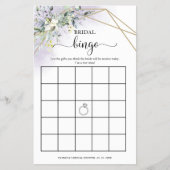 グリーンリー幾何学的ブライダルシャワービンゴフライヤー チラシ (正面)