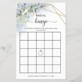 グリーンリー幾何学的ブライダルシャワービンゴフライヤー チラシ (正面)