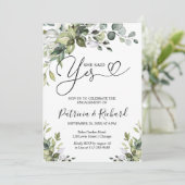 グリーンリー彼女が言ったYes婚約パーティ招待状 案内状 (スタンド正面)