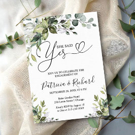 グリーンリー彼女が言ったYes婚約パーティ招待状 案内状