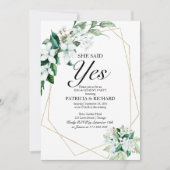 グリーンリー彼女はYes婚約パーティ 招待状 (正面)
