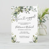 グリーンリー我々は婚約した婚約パーティ招待状 案内状 (スタンド正面)