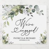 グリーンリー我々は婚約した婚約パーティ スパークリングワインラベル (シングルラベル)