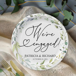 グリーンリー我々は婚約した婚約パーティ ペーパープレート