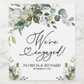 グリーンリー我々は婚約した婚約パーティ ワインラベル (シングルラベル)