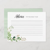 グリーンリー植物性モダンアドバイスカード エンクロージャーカード (正面/裏面)