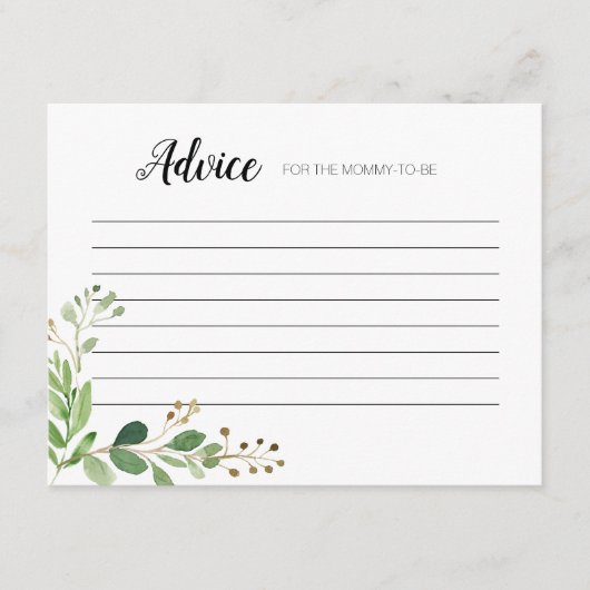 グリーンリー植物性モダンアドバイスカード エンクロージャーカード (正面)