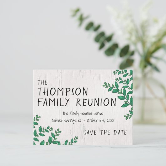 グリーンリー樺の木ファミリー懇親会セーブザデート ポストカード (スタンド正面)