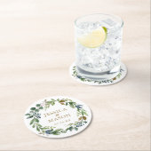 グリーンリー海軍結婚のコースター ラウンドペーパーコースター (インサイチュ)
