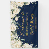 グリーンリー白フローラアジサイブライダルシャワー 横断幕 (縦)