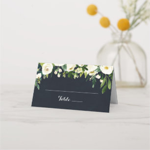 グリーンリー白王室のフローラブ結婚ルー プレイスカード