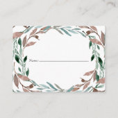 グリーンリー素朴ウィンターブライダルシャワーラッフルチケット エンクロージャーカード (裏面)