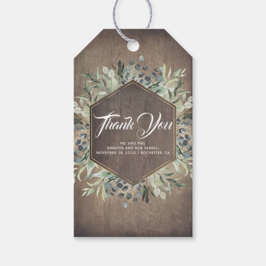 グリーンリー素朴カントリー ギフトタグ (正面)