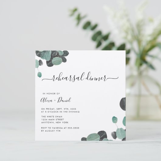 グリーンリー素朴クラフトリハーサルディナー招待状 招待状 (スタンド正面)