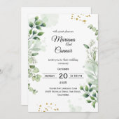 グリーンリー素朴クラフト結婚式招待状 招待状 (正面/裏面)