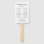 グリーンリー素朴タエレガントシンプル結婚式 プログラム ハンドファン (裏面)