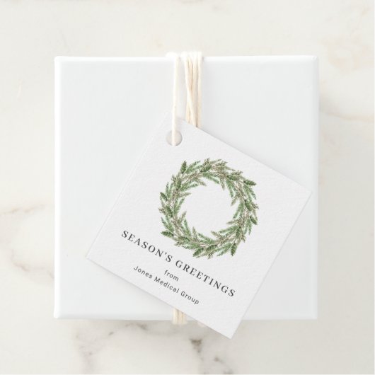 グリーンリー素朴パインリースクリスマスホリデー フェイバータグ (インサイチュ)