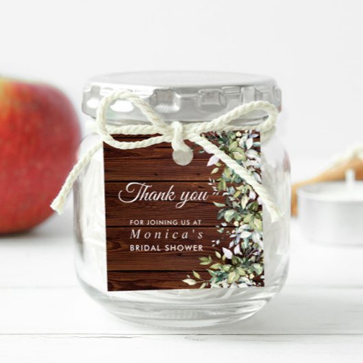 グリーンリー素朴フローラウッドブライダルシャワー フェイバータグ